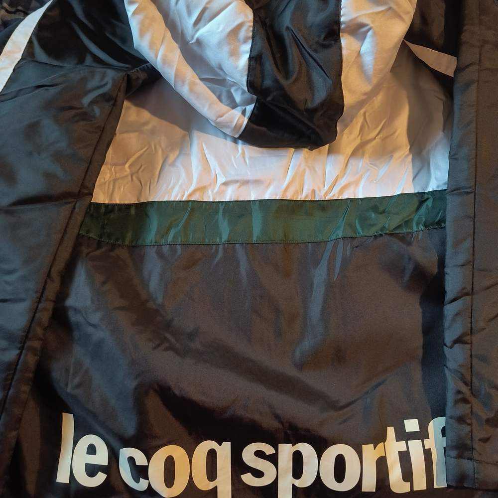 Rare 90's Vintage Le Coq Sportif Black and White Jacket